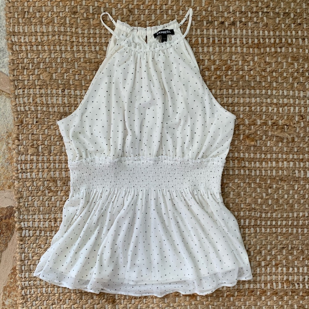 Express white peplum blouse